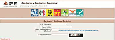 INE abrir� curr�culos de candidatos el 6 de abril